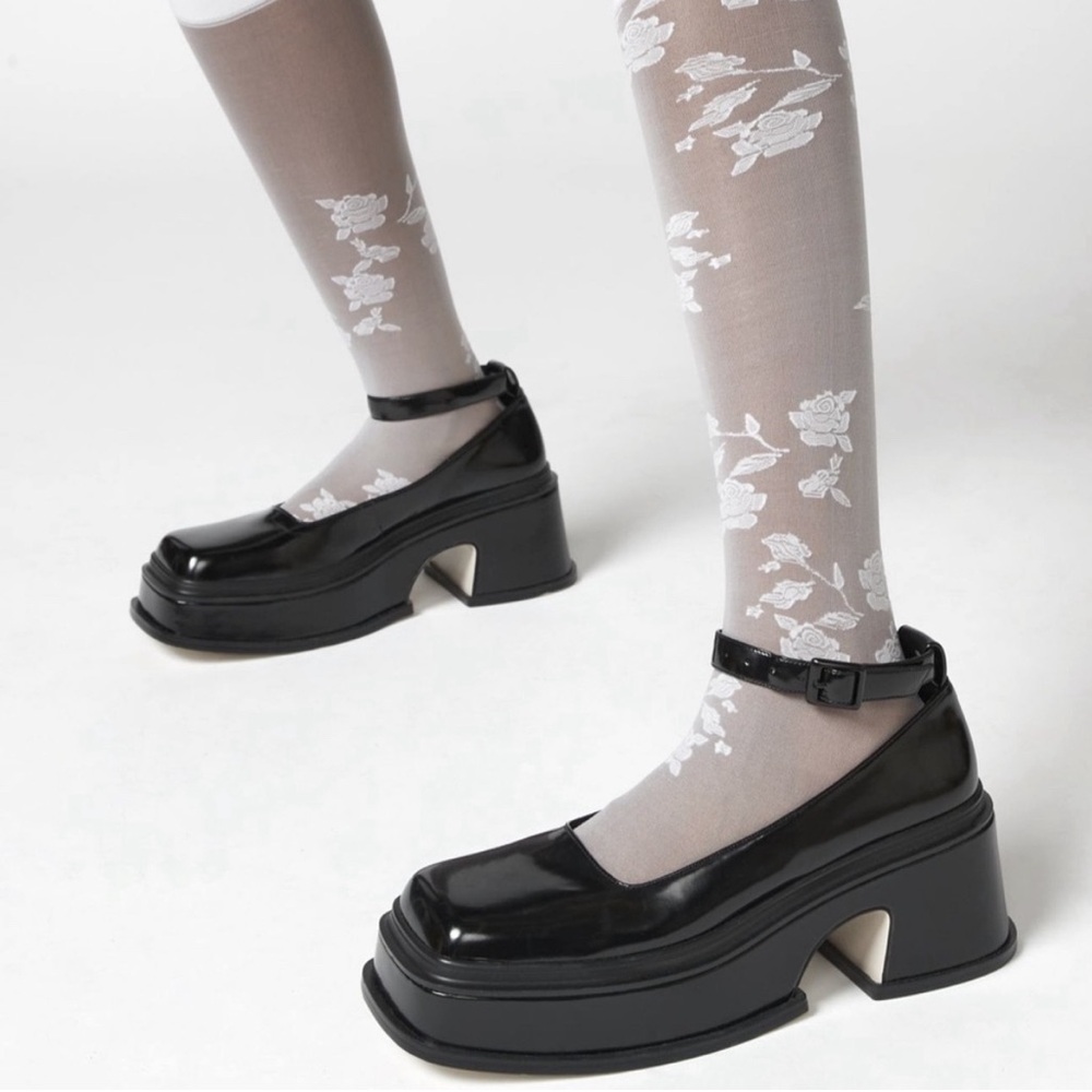 Jeffrey Campbell Black Cut-Out Platform Shoes